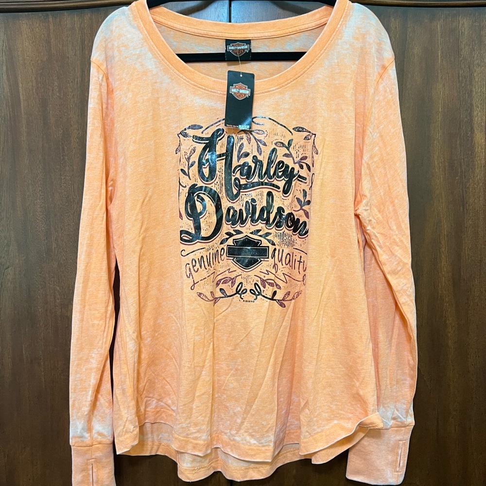 Harley-Davidson Vibrant Orange Graphic Tee